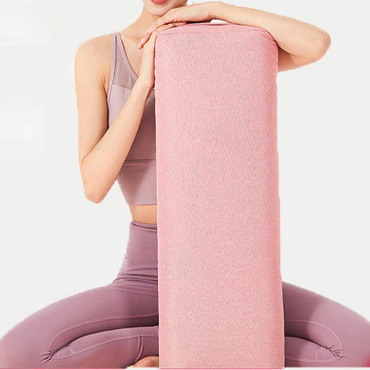 Premium Yoga Bolster Pillow for Support – Ergonomic Cushion for Posture & Stretching – Removable Cover, Lightweight & Portable