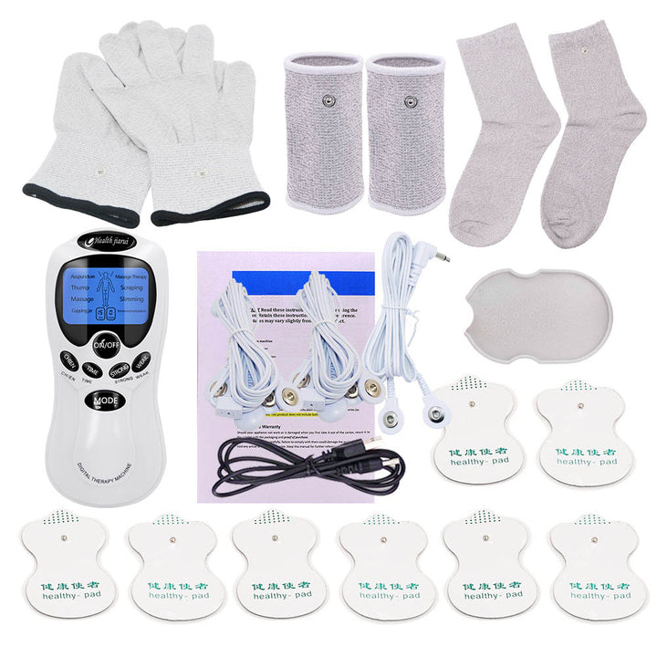 Premium Digital EMS TENS Muscle Stimulator for Body Massage - Acupuncture Therapy Machine with LCD Display, Adjustable 