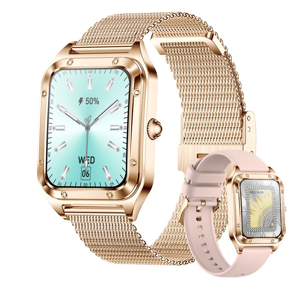 Luxury Smartwatch for Women – 1.57" AMOLED Screen, Bluetooth Calling, Health & Fitness Monitor, Heart Rate, Blood Pressure, 