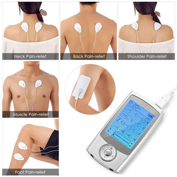 High Quality TENS EMS Muscle Stimulator 16-Mode Electric Acupuncture Body Massager for Pain Relief, Muscle Relaxation,  