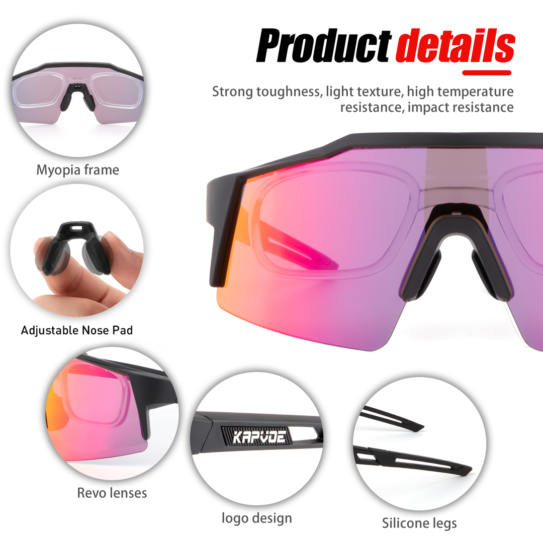 Premium Polarized Cycling Sunglasses – UV400 Protection, TR90 Frame, MTB & Bike Eyewear for Men & Women, Outdoor Sports