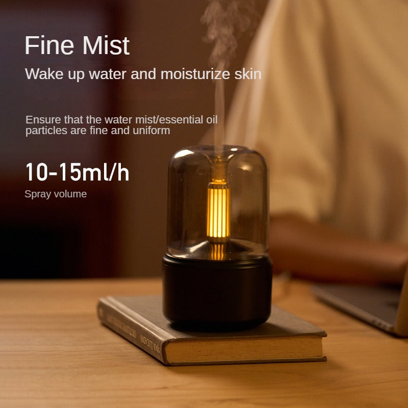 Premium Portable Mini Aroma Diffuser & USB Air Humidifier – Essential Oil Sprayer, Night Light, Cold Mist, 120ml Capacity, 