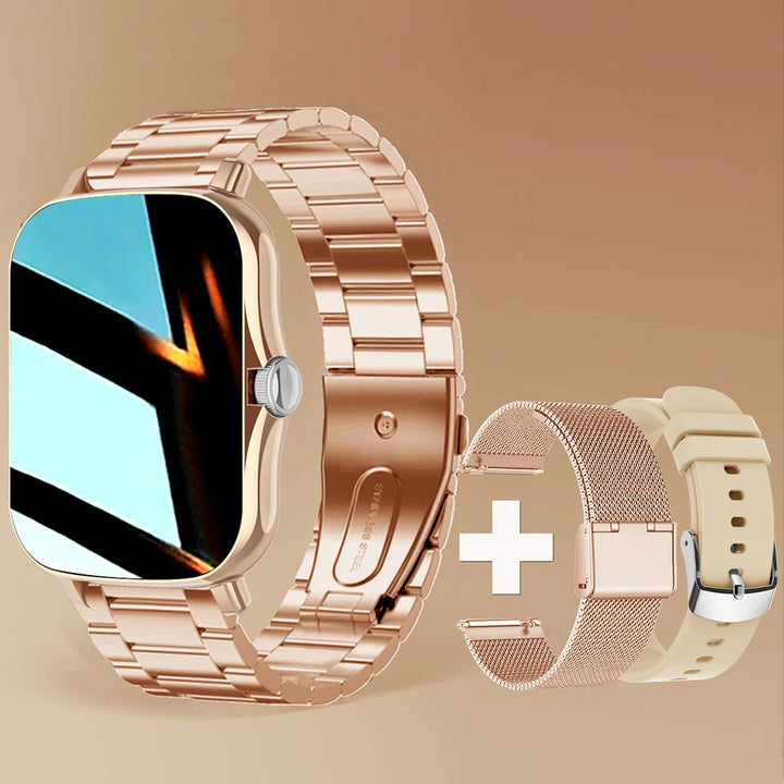 Luxury Smartwatch for Women – 1.57" AMOLED Screen, Bluetooth Calling, Health & Fitness Monitor, Heart Rate, Blood Pressure, 