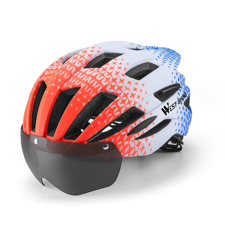 High-Quality Magnetic Lens Cycling Helmet - Breathable, Lightweight MTB & Road Bike Helmet for Men & Women, Integrated 