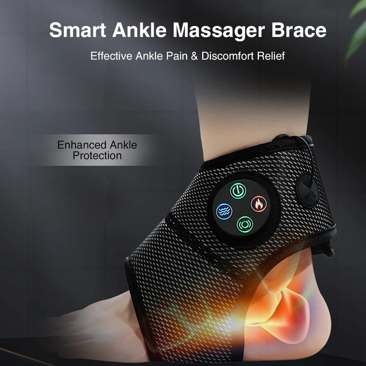 Premium Electric Ankle Massager for Pain Relief - Air Compression Foot Massager with Adjustable Intensity, USB Rechargeable, 