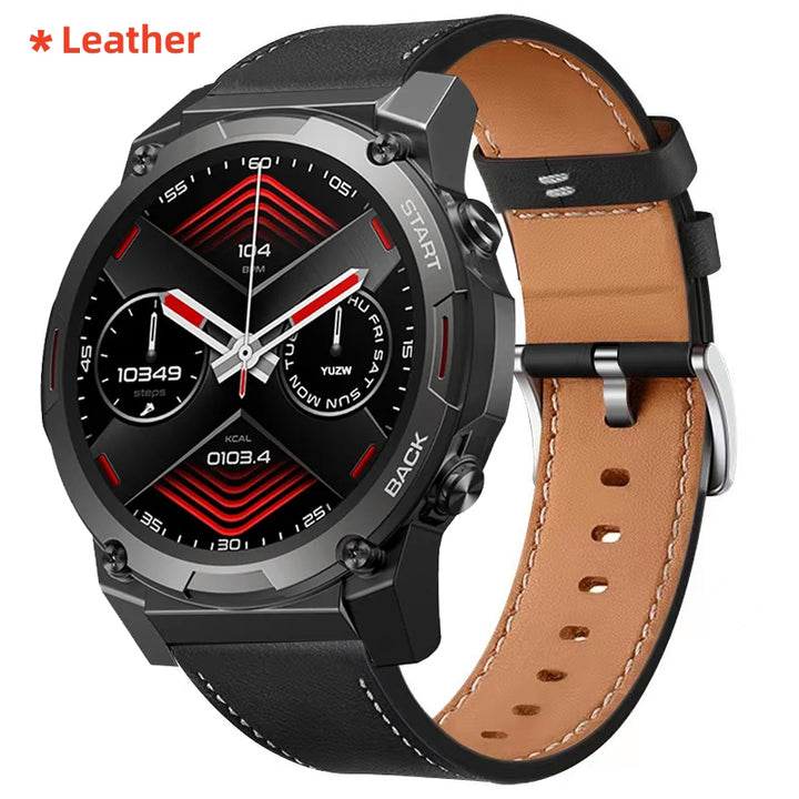 Premium GPS Smartwatch with 1.3" AMOLED Display, 24h Heart Rate & SpO2 Monitor, 5 ATM Waterproof, 25-Day Battery Life, 