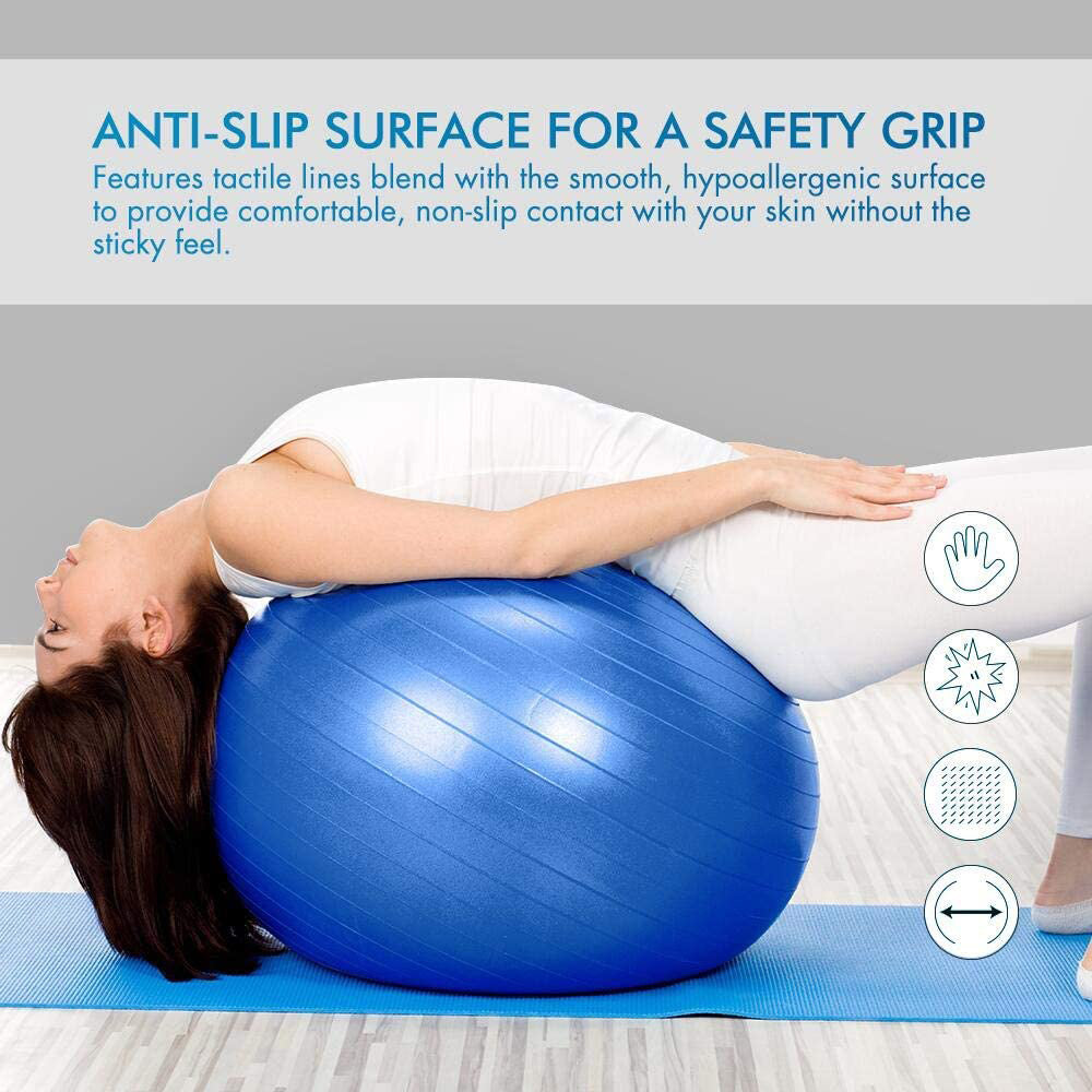 High-Quality Yoga Ball for Fitness, Pilates, and Balance – Durable Gym Exercise Ball, Perfect for Core Strength, Stability