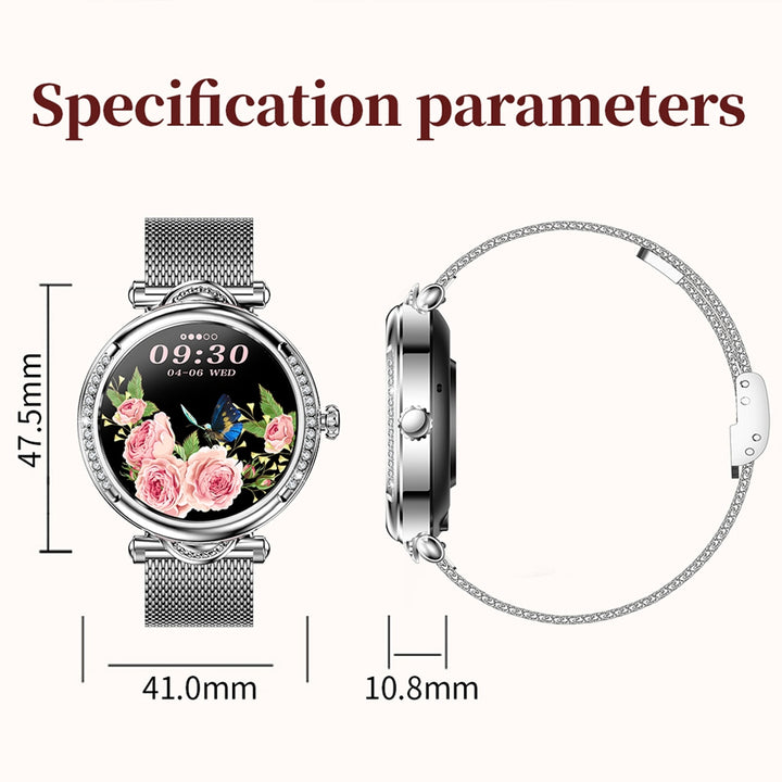 Premium Smartwatch for Women – 1.27" HD Screen, Heart Rate & Blood Pressure Monitoring, IP67 Waterproof, Bluetooth 5.2, 