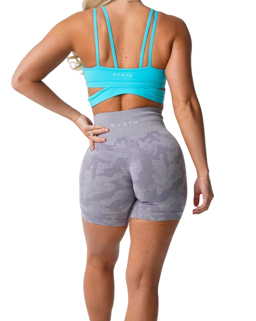 Premium Women's Camo Seamless Shorts – High-Waisted, Compression Waistband, Soft, Flexible, Durable Activewear for Intense