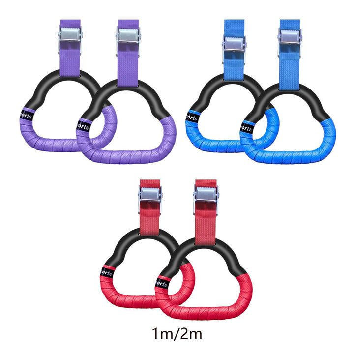 Premium Gymnastics Rings for Kids & Adults – Non-Slip Swing Rings with Adjustable Straps, High Load Capacity (150kg), Safe