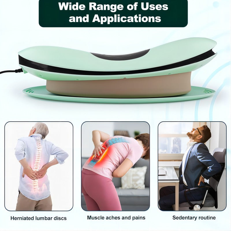 Premium Electric Lumbar Traction Device for Lower Back Pain Relief – Vibration & Thermal Therapy, Ergonomic Design,