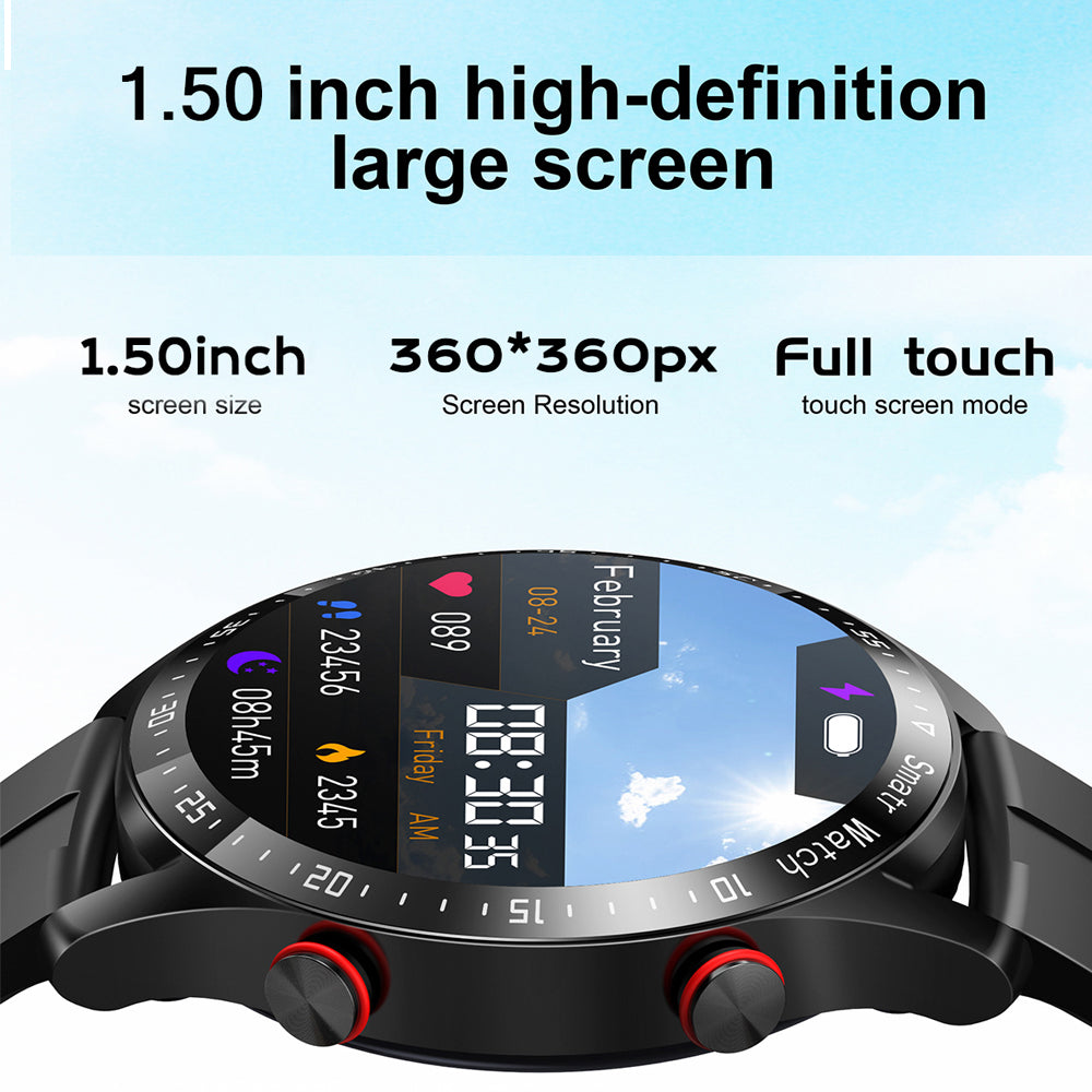 Premium Smartwatch for Men – Full Circle Touch Screen, Bluetooth Call, Waterproof, Heart Rate & Blood Pressure Monitoring,