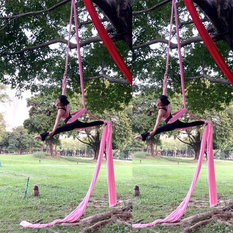 Premium Aerial Silks Yoga Hammock for Fitness 12M Nylon Anti-Gravity Swing, High Load Bearing, Pilates Bodybuilding Equipment