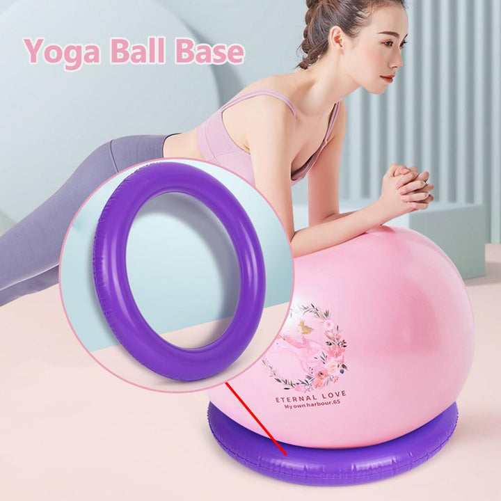 High-Quality Non-Slip Yoga Ball Base – Stable, Explosion-Proof PVC Balance Ring for 45-75cm Exercise Balls, Ideal for Gym