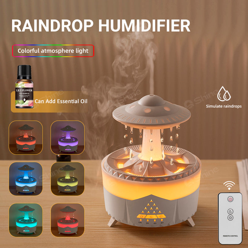 Premium 300ml Remote Control Aromatherapy Diffuser with Ultrasonic Mist, Colorful LED Lighting, and Auto Shut-Off for Home