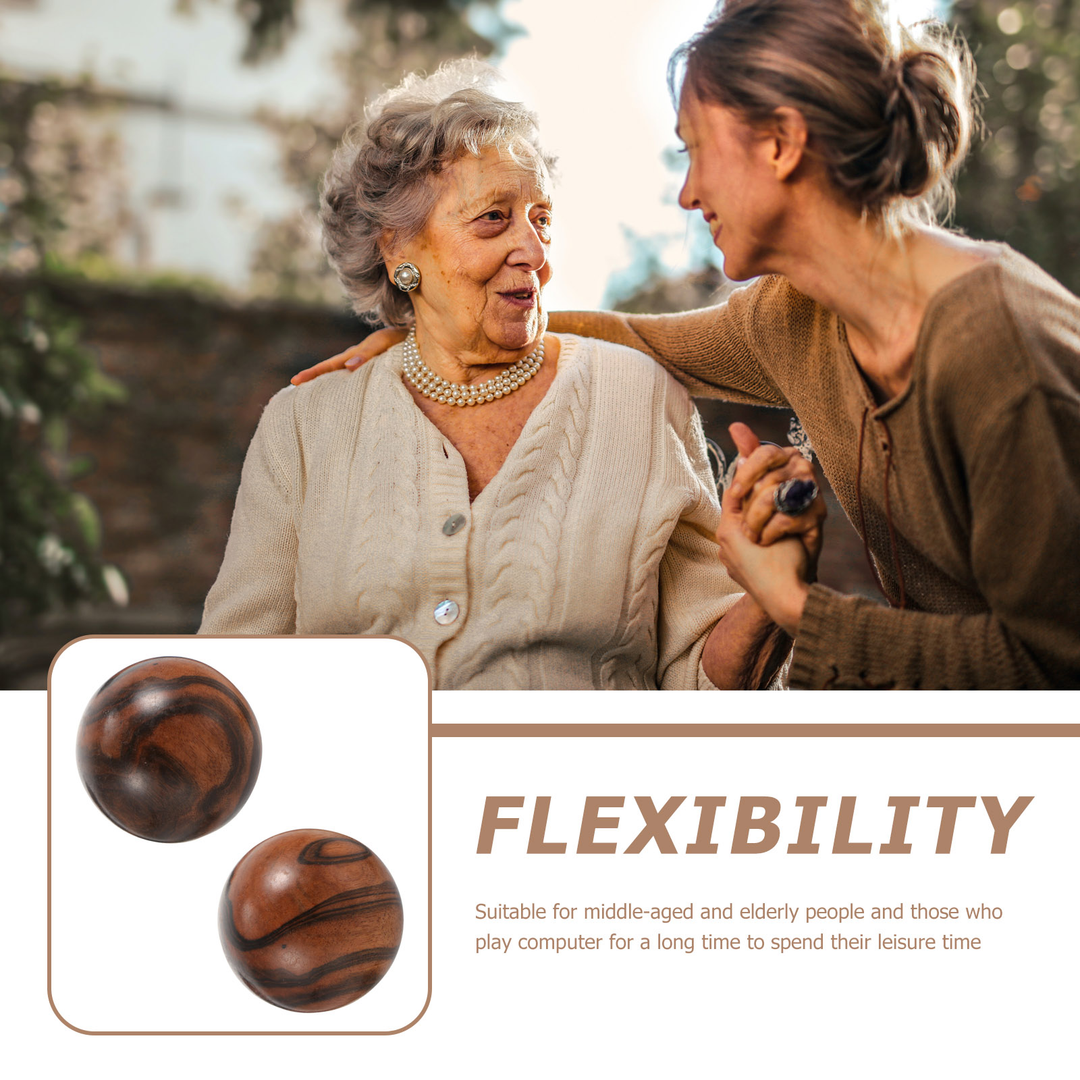 Premium Wooden Massage Balls for Hand Exercise, Stress Relief, and Finger Strength – Set of 2, Ideal for Arthritis, Carpal