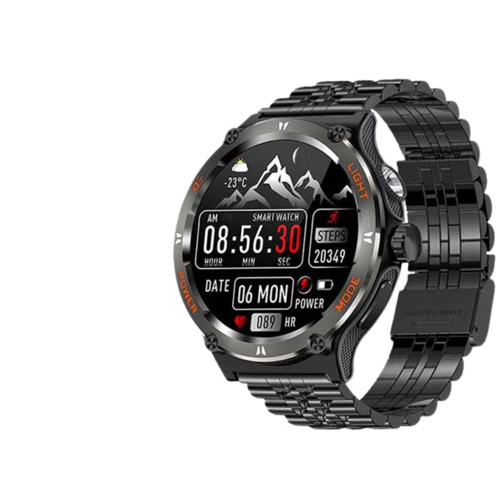 Premium Rugged Military Smartwatch for Men – 1.53" AMOLED, Bluetooth Call, GPS Tracker, 500mAh, 3ATM Waterproof, Outdoor 