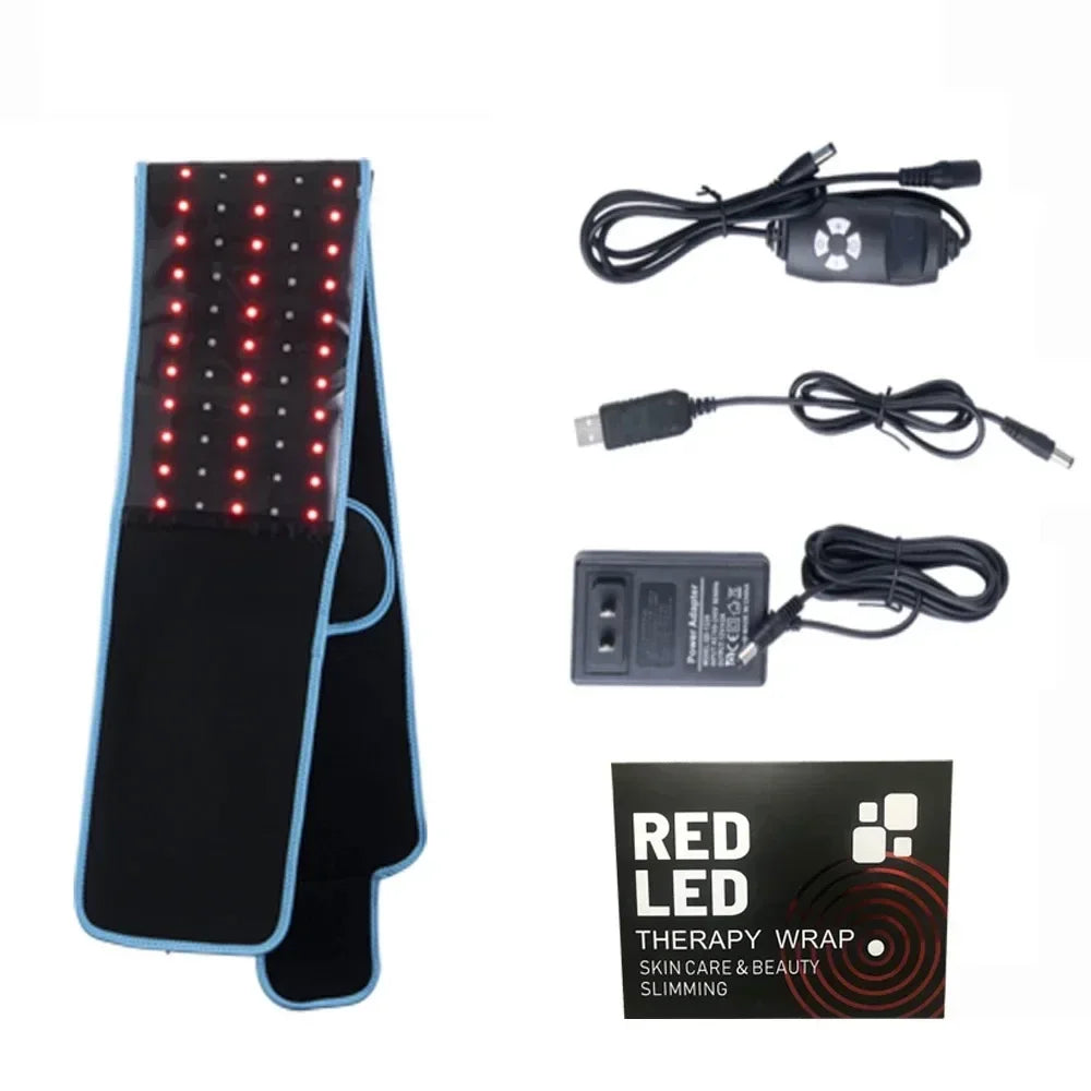 Premium Red & Infrared Light Therapy Belt - 850nm & 660nm LED Slimming Wrap for Fat Burning, Pain Relief, and Full Body 