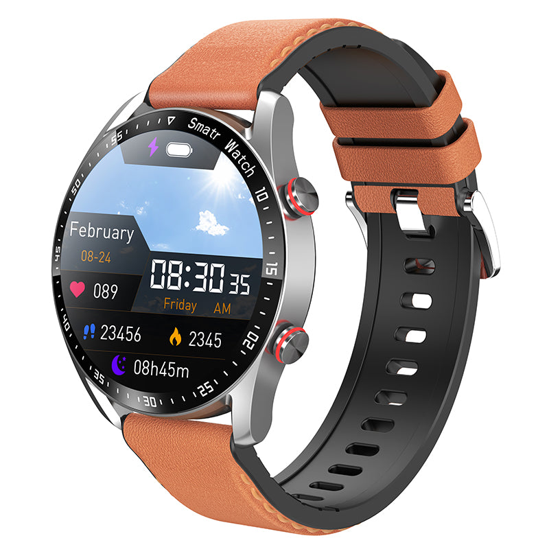 Premium Smartwatch for Men – Bluetooth Calling, 390mAh Battery, IP68 Waterproof, Fitness & Health Tracking, Music Player, 