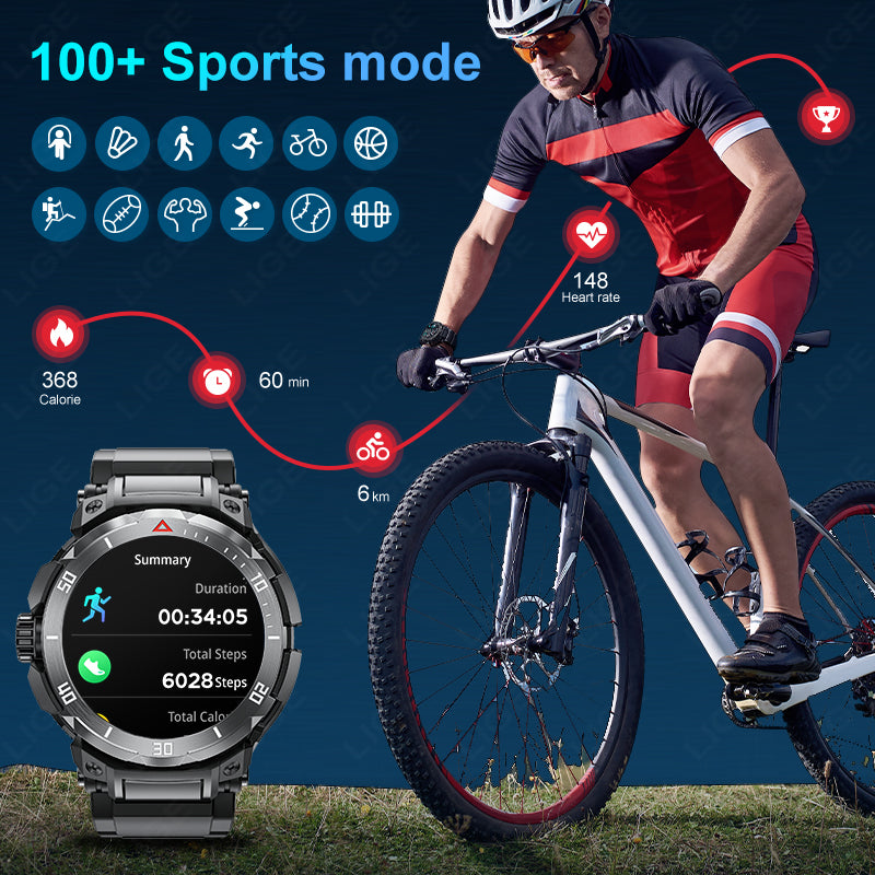 Premium Smartwatch with NFC & Bluetooth Headset – TWS Music & Talk, Sports Tracking, Sleep Monitoring, Camera Control, Music 