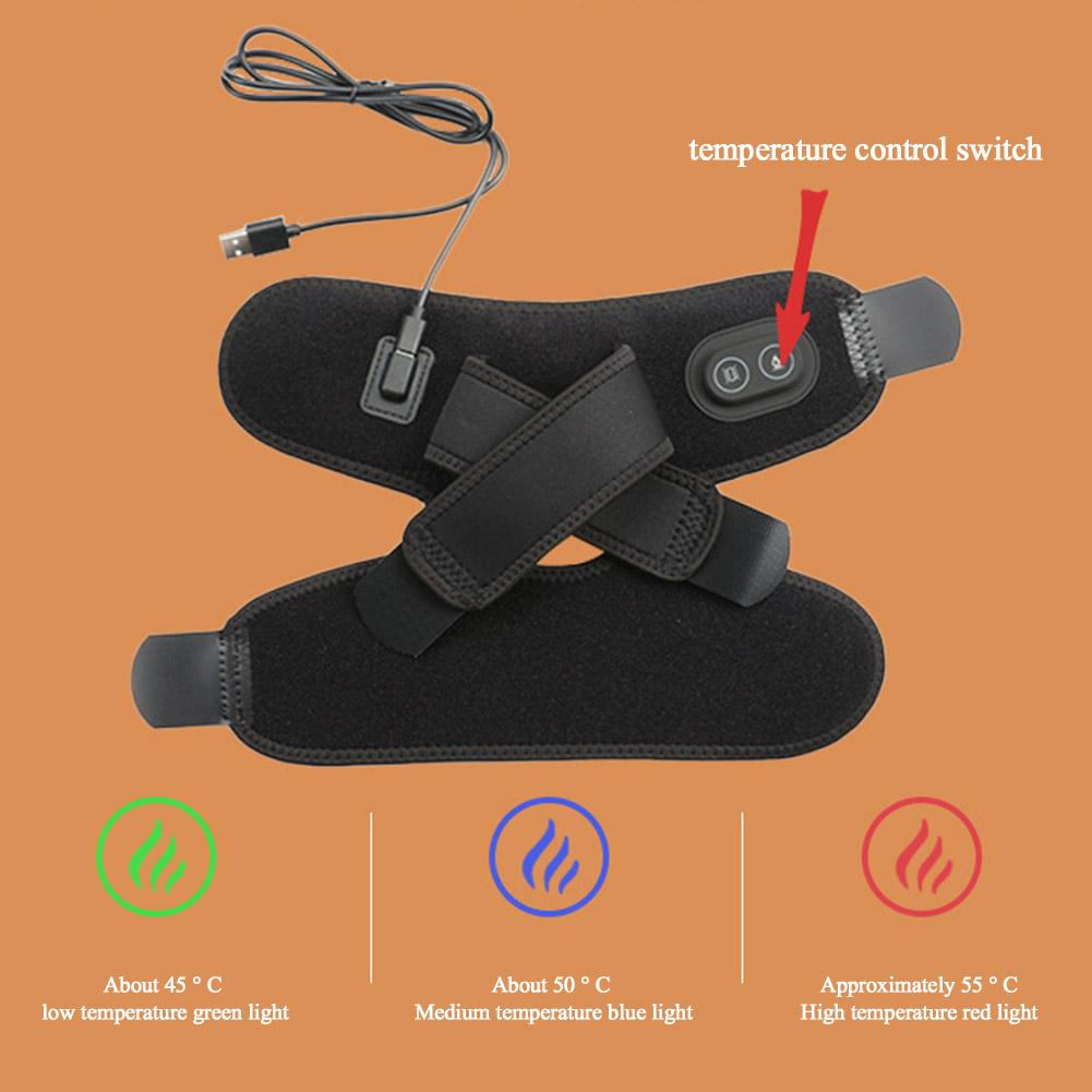 Premium Heated Ankle Massager with Foot Heating Pad for Achilles Tendonitis Relief | USB Powered, 3 Heat & Massage Levels |