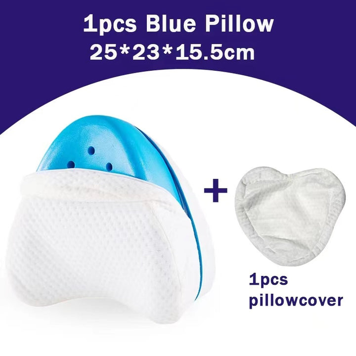 Premium Leg Pillow for Side Sleepers – Memory Foam Relief for Pregnant Women, Leg Pain & Edema – Breathable Heart-Shaped