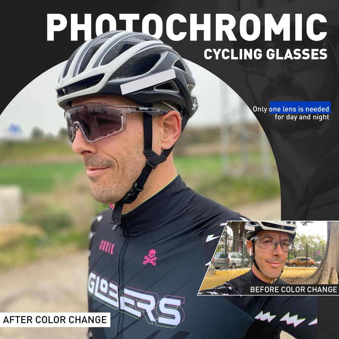 Premium Photochromic Cycling Sunglasses for Men & Women – UV400 Protection, Adjustable Lenses, Sports Eyewear 