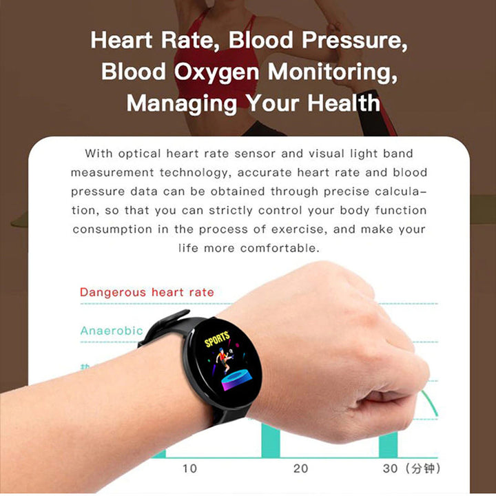 Premium Smartwatch for Men & Women – Fitness Tracker, Blood Pressure Monitor, Heart Rate, Waterproof, Sleep & Activity   