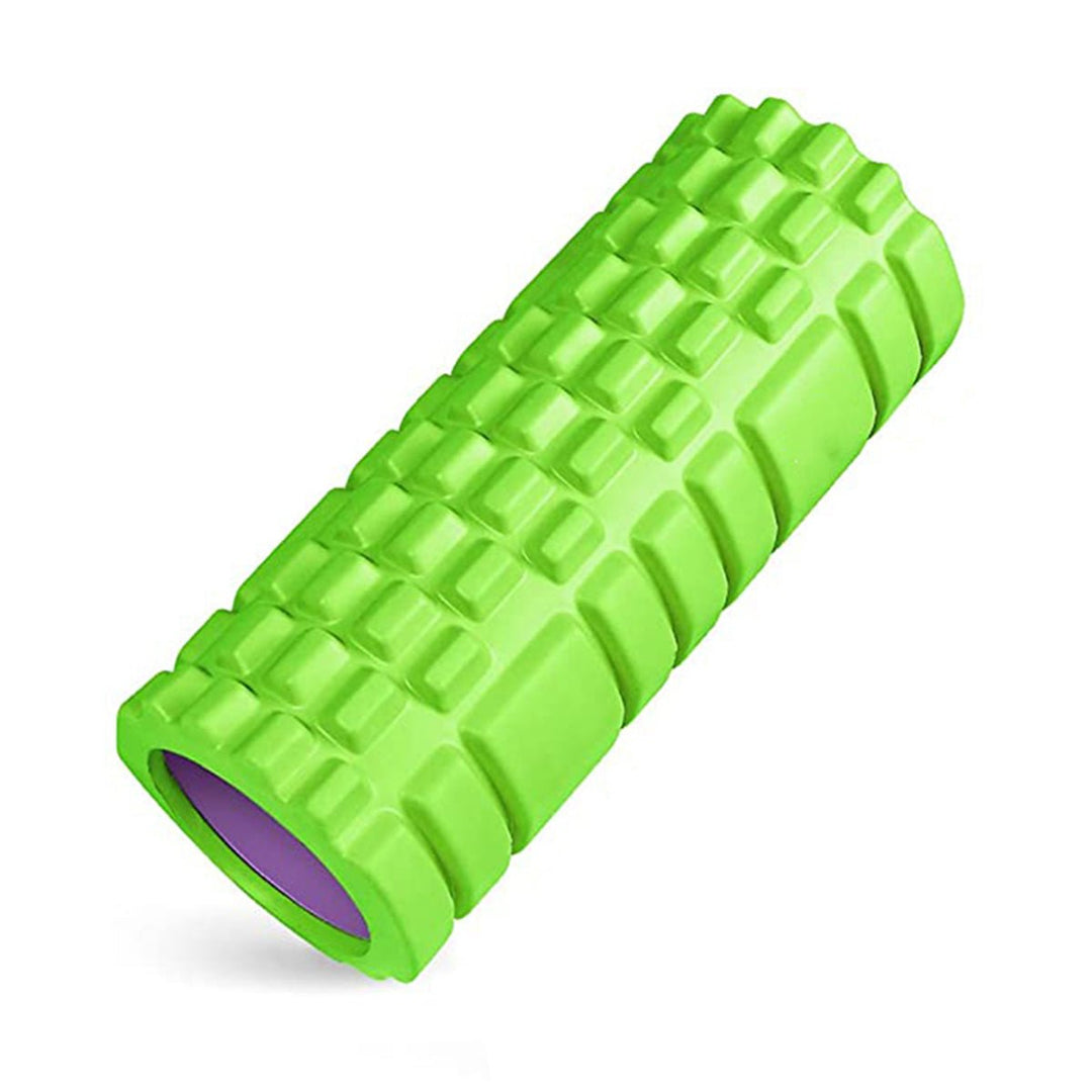 Premium Yoga Foam Roller for Muscle Recovery and Back Massage, 33*14cm Grid Axis Design, High-Density Foam, Ideal for Muscle