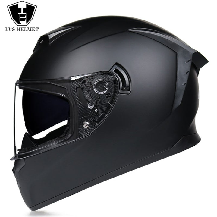 Premium Full Face Motorcycle Helmet - DOT & ECE Certified, Double Lens, Inner Sun Visor, Lightweight ABS Shell, Removable Nose Guard, Unisex for Men & Women, M/L/XL Sizes