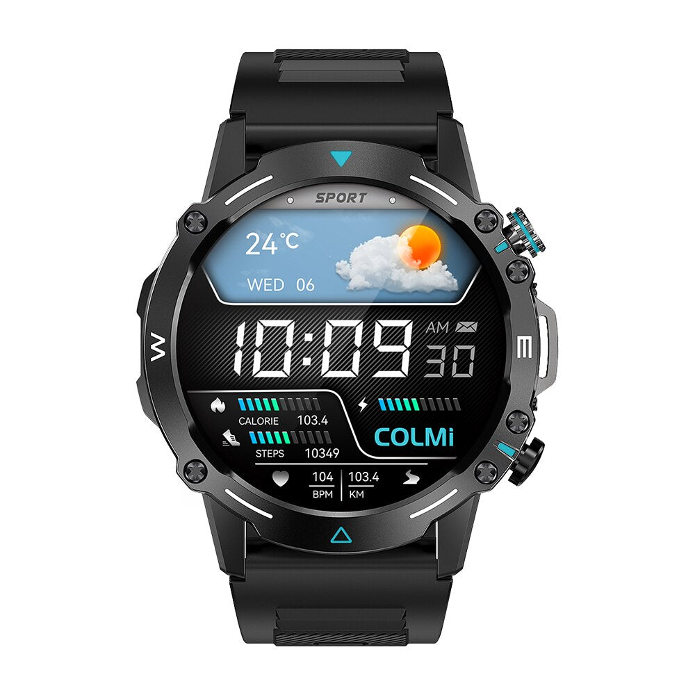 Premium Rugged Military Smartwatch for Men – 1.53" AMOLED, Bluetooth Call, GPS Tracker, 500mAh, 3ATM Waterproof, Outdoor 