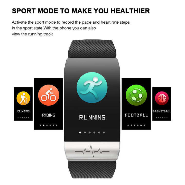 Premium Smart Health Bracelet – ECG, Heart Rate, Blood Pressure, Body Temperature Monitor, Sports Tracker, Drink Reminder,  