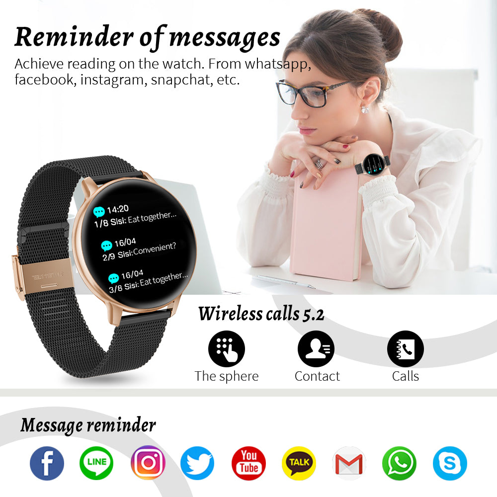 Premium Bluetooth Smartwatch for Men & Women – Heart Rate, Blood Pressure, Blood Oxygen Monitor, Sleep Tracker, Multi-Sport