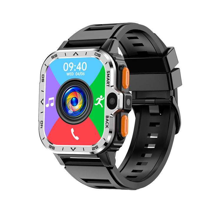 Premium 4G Android Smartwatch for Men – 2.03" HD Dual Camera, GPS, 64GB ROM, NFC, Wi-Fi, Bluetooth, Heart Rate Monitoring, 