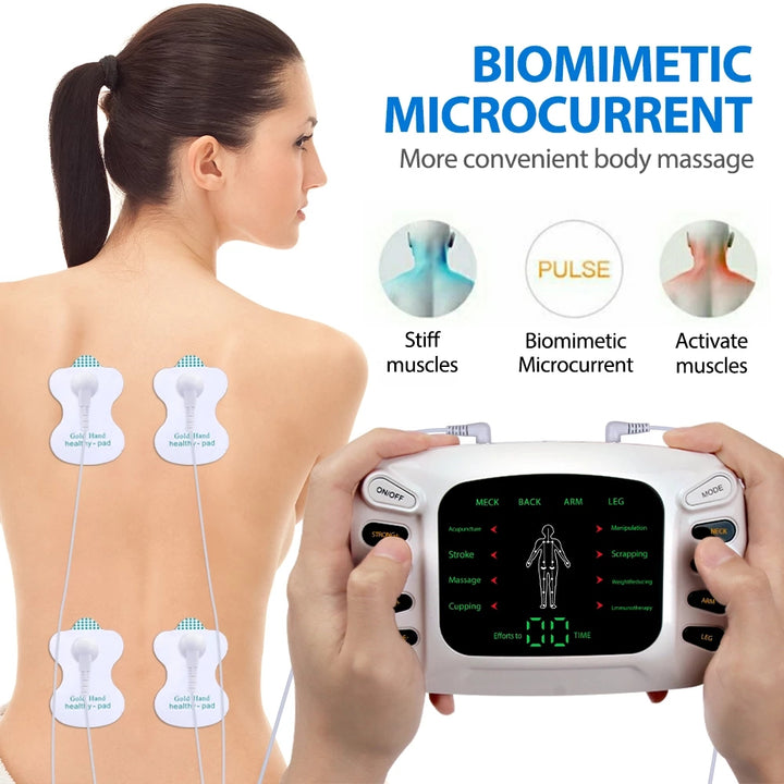 High Quality TENS EMS Muscle Stimulator 16-Mode Electric Acupuncture Body Massager for Pain Relief, Muscle Relaxation,  