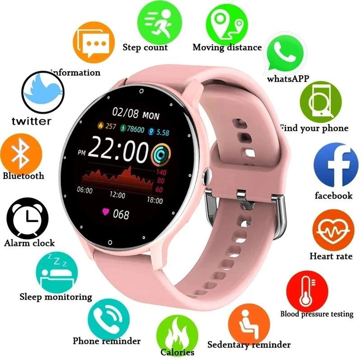 Premium Sport Smartwatch for Women – Bluetooth Call, IP68 Waterproof, Fitness Tracker, Health Monitoring, 1.2" HD 