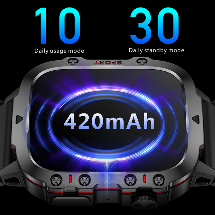 Premium Smartwatch for Men and Women – 2.01" Curved Screen, IP68 Waterproof, Bluetooth Calling, Heart Rate, SpO2, Sleep 