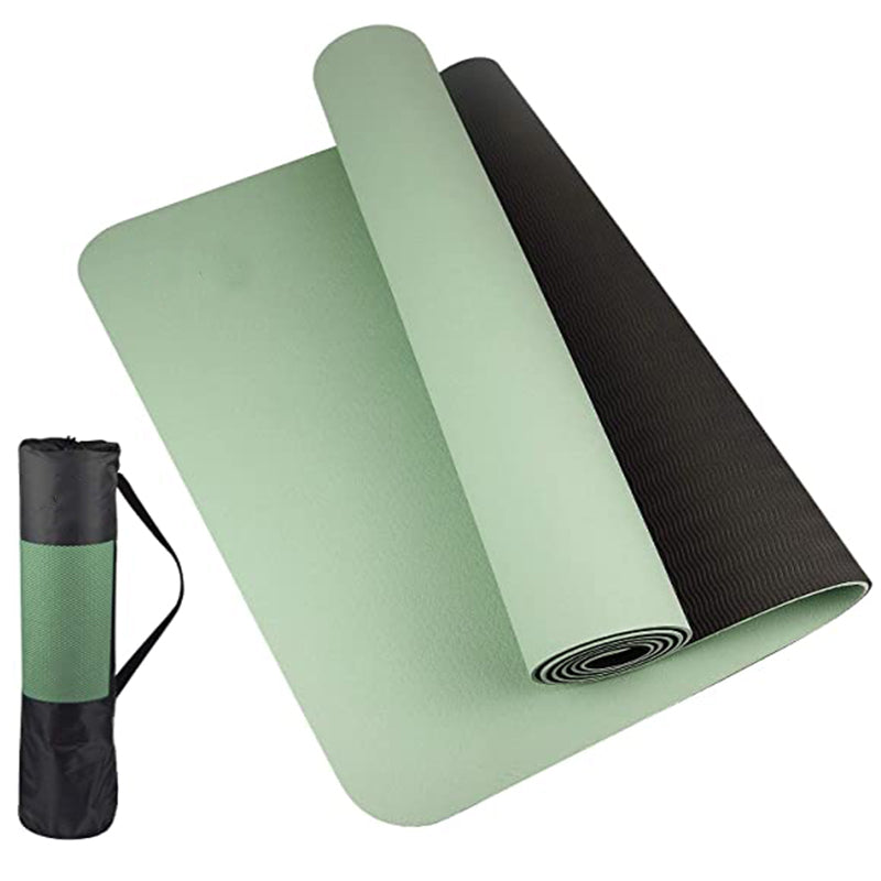 Premium Non-Slip TPE Yoga Mat – Thick, Two-Color, 180x57cm – High-Quality, Odor-Free Fitness Mat for Home Use 