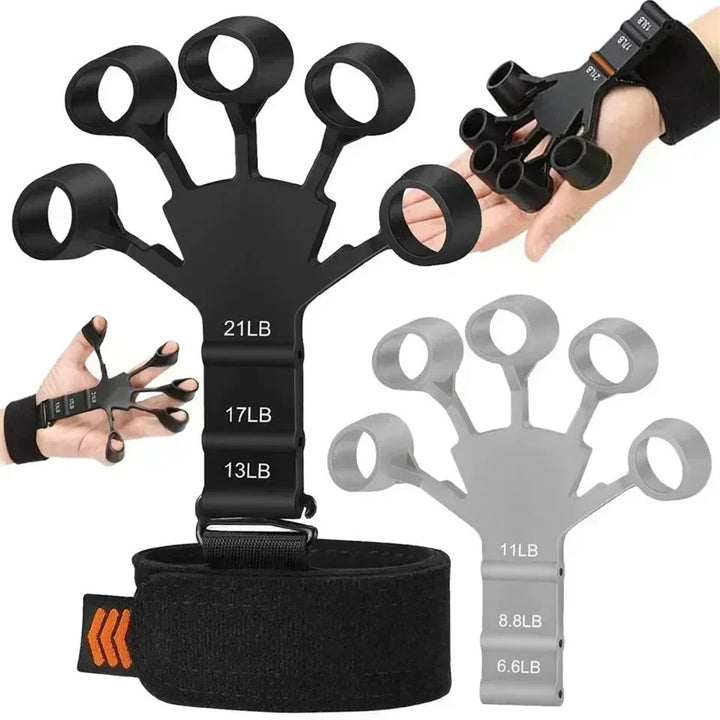 Premium Silicone Hand Strengthener & Finger Exerciser - Grip Trainer for Arthritis Relief, Muscle Relaxation & Sports Training