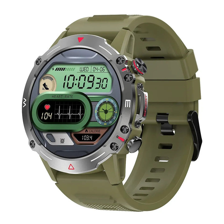 Premium Smartwatch with 1.43" AMOLED Display – Voice Calling, 100 Sports Modes, Military Grade Toughness, Waterproof, 7-Day 