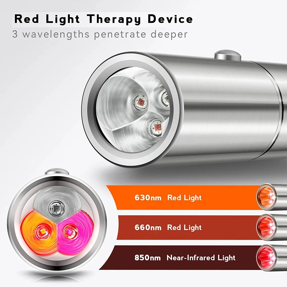 Premium Red Light Therapy Device for Acne Treatment & Skin Firming | 630nm, 660nm, 850nm & 940nm Infrared | Anti-Aging, 