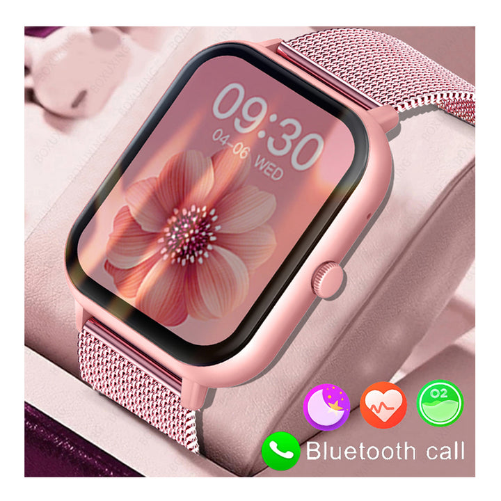 Premium Smartwatch for Women – Custom Dial, Bluetooth Calling, Music Control, IP67 Waterproof, Fitness Tracker, Heart Rate & 