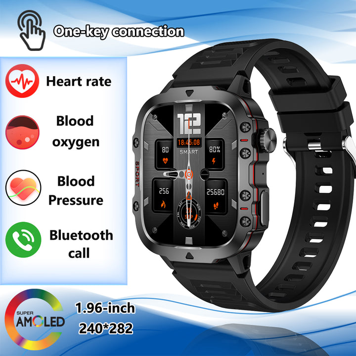 Premium Men's Smartwatch – Full Circle Touch, Bluetooth Call, IP67 Waterproof, Fitness & Health Tracking, 1.3" HD Screen,  