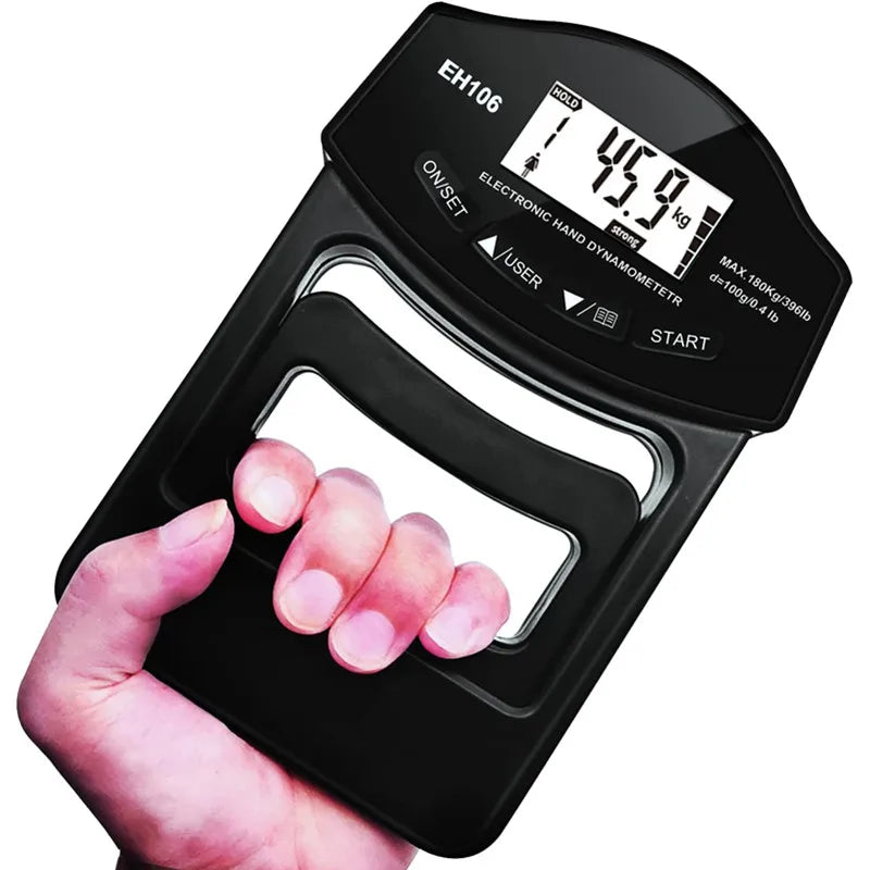 Premium Grip Strength Tester – 265Lbs/120Kg Digital Hand Dynamometer with LCD Screen, USB Rechargeable, Accurate Power Meter