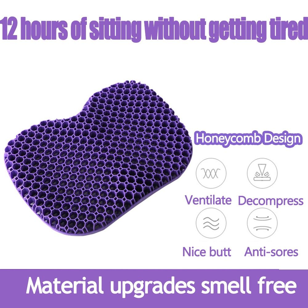 Premium 3D Gel Seat Cushion for Pressure Relief – Breathable, U-Shaped Honeycomb Chair Pad for Office, Car, & Home Use, 