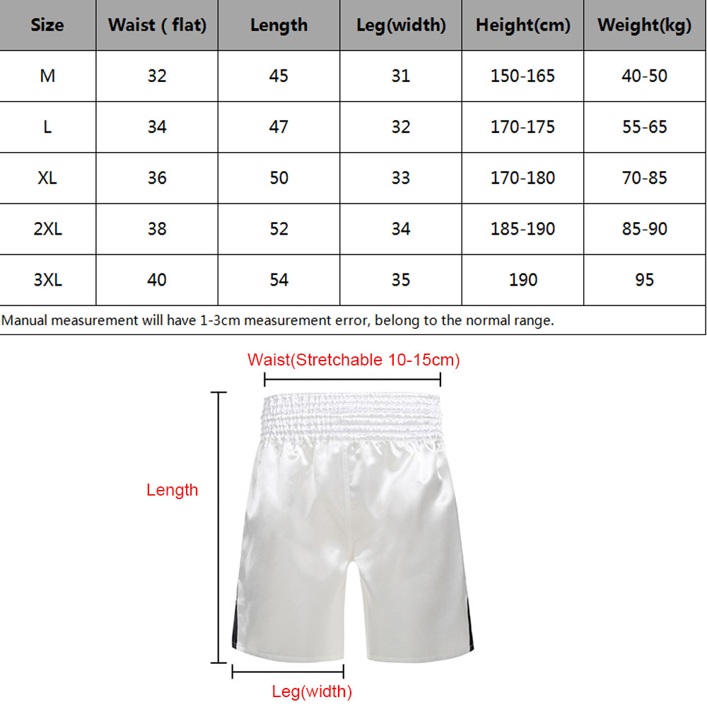 High Quality Muay Thai Fight Shorts – Unisex Kickboxing & MMA Training Pants for Men, Women, Kids, Competition & 