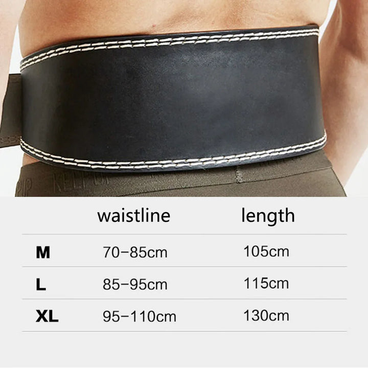 High Quality Waist Support Belt for Weightlifting – PU Leather Sports Safety Belt for Deep Squats, Hard Pulls, Fitness 