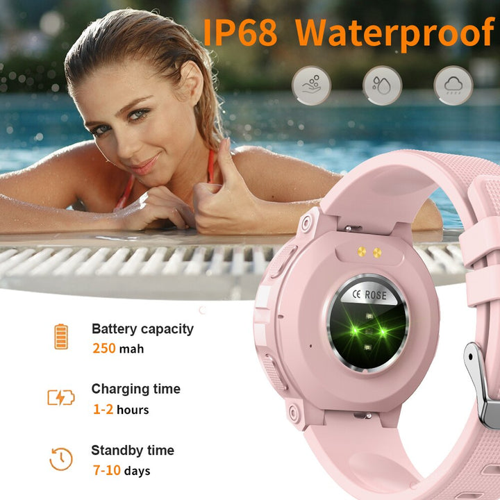 Premium Smart Watch for Women – Full Touch Screen, Fitness Tracker, Heart Rate, Blood Pressure Monitor, IP67 Waterproof,  