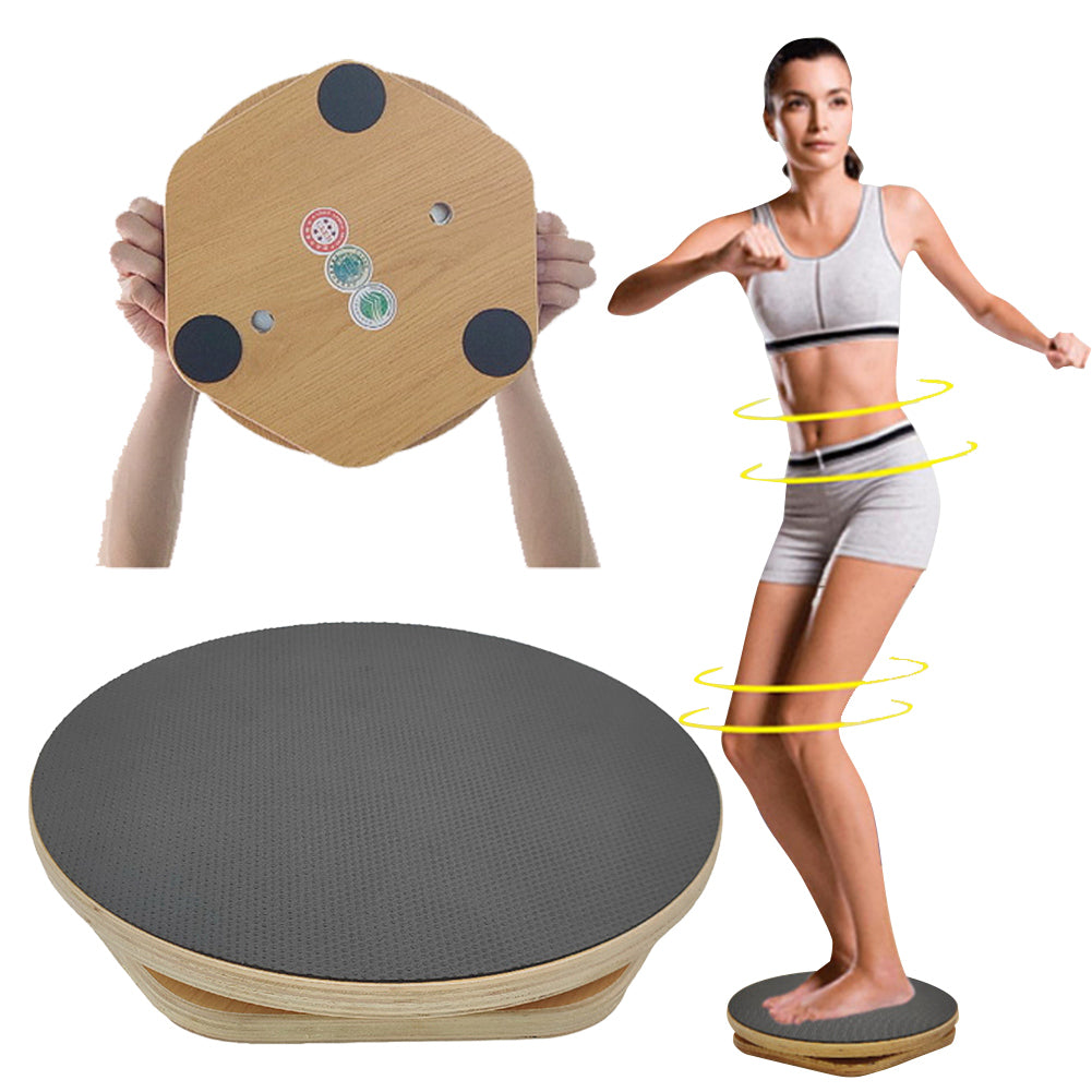 Premium Solid Wood Waist Twisting Disc - Fitness Balance Board & Massage Twister for Weight Loss, Core Strength & Flexibility