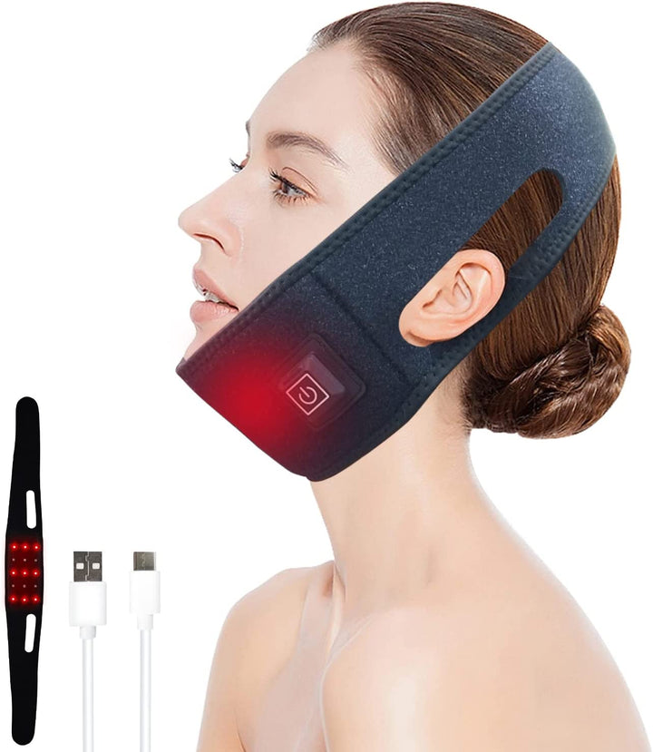 Premium Red Light Therapy Neck Belt - Wearable Infrared Pain Relief Wrap for Neck, Chin & Shoulder, 660nm + 850nm Dual 